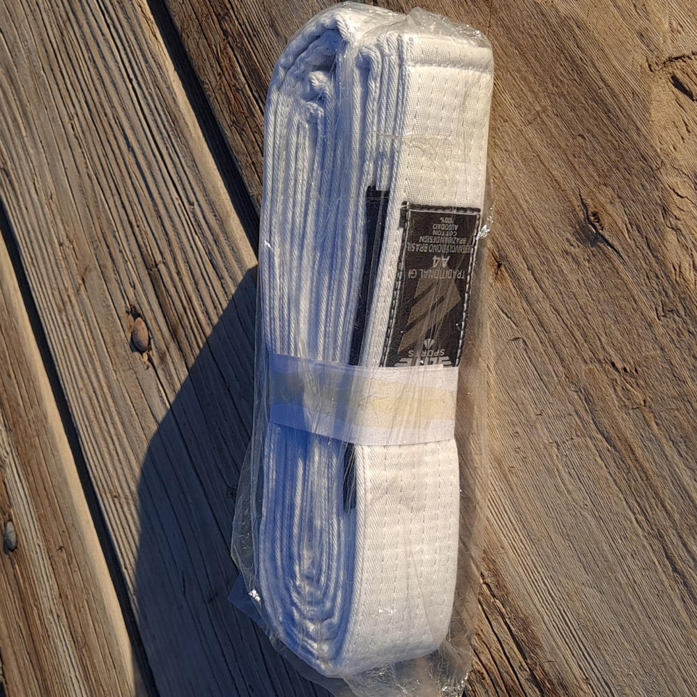 Elite Sports Traditional White GI Jiu Jitsu A4 Belt New In Package Brazilian
